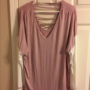 Moral Fiber Strappy Back Shirt NWT